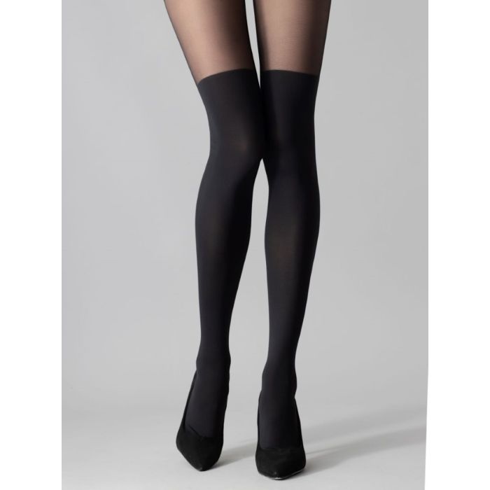 Rajstopy imitujące pończochy czarne Alex 20/60 den