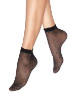 Skarpetki wzorzyste cienkie w drobne kropki Lea 15 den