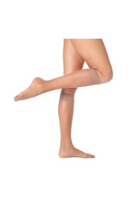 Podkolanówki czarne cienkie bezuciskowe Monika 15 den