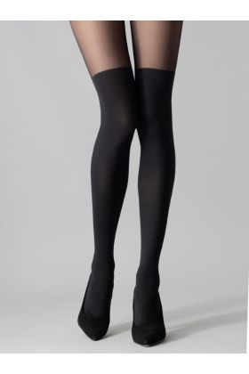 Rajstopy imitujące pończochy czarne Alex 20/60 den