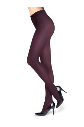 Rajstopy kryjące z mikrofibry fioletowe śliwka Marita 60 den
