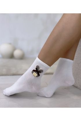 Skarpetki bawełniane z aplikacją królika