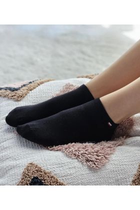 Stopki bawełniane ze znaczkiem czarne